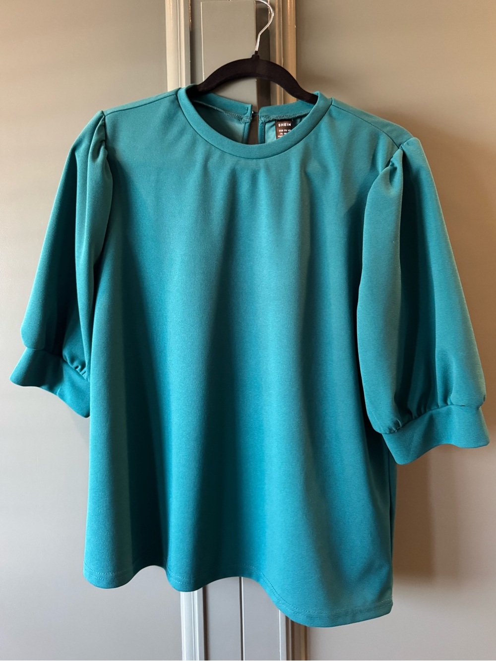 SHEIN Teal Short Sleeve Top